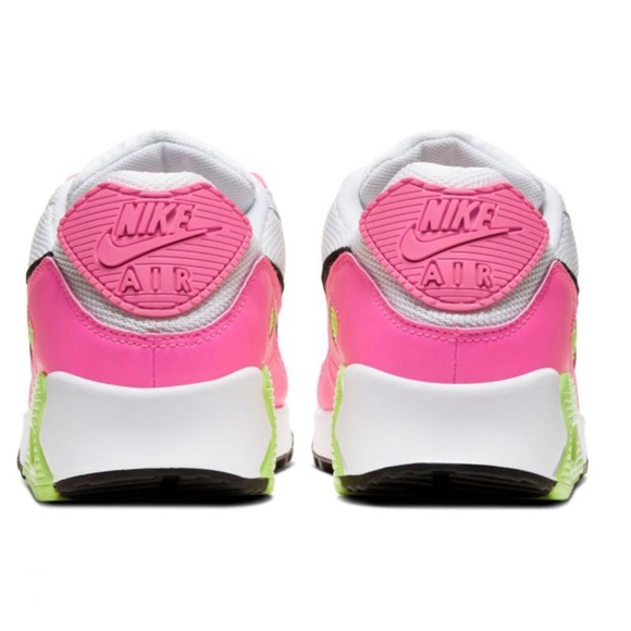 Women’s Air Max 90 white/black-pink blast-ghost green size 7 - Picture 8 of 9